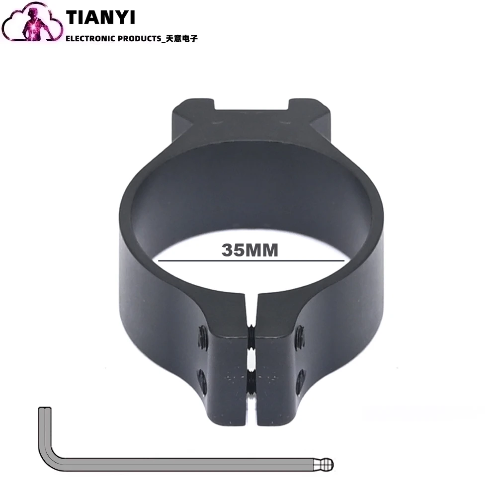 مشبك أنبوب نطاق 35 مم، سكة توجيه علوية 21 مم، مشبك أنبوبي ثابت من سبائك الألومنيوم المعدني بالكامل، مسار هيكل السمكة