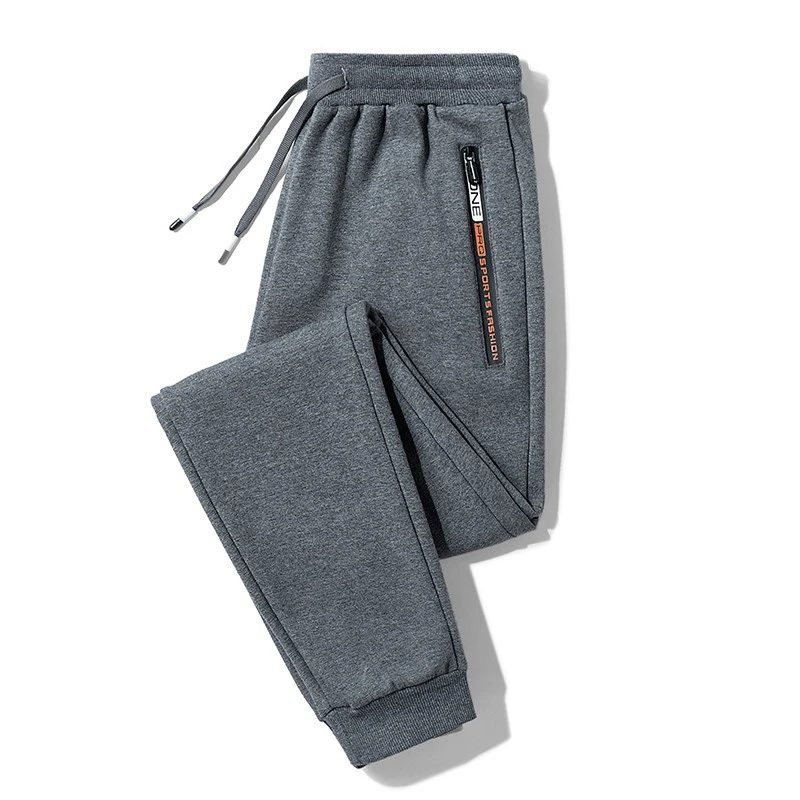 2022 Autumn Men\'s Sport Pants Casual Knitted Trousers With Zipper Pockets Solid Color Jogger pants Male pantalon chandal hombre