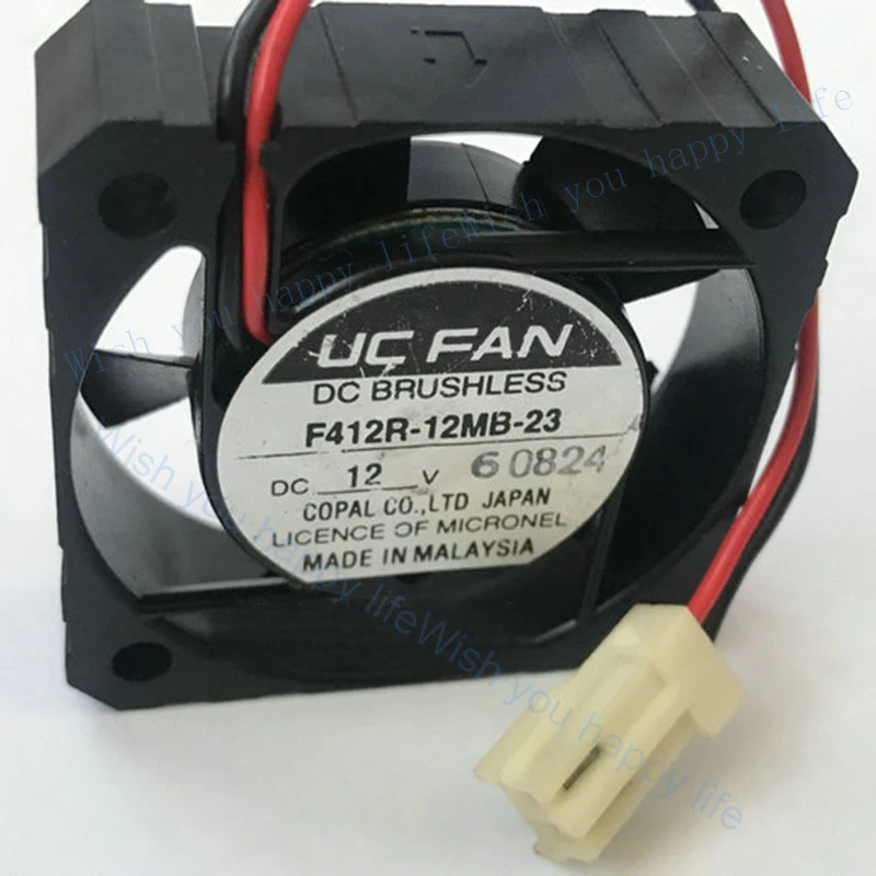 V+  New for UC FAN F412R-12MB-23 DC12V 2-Wire cooling fan#QW