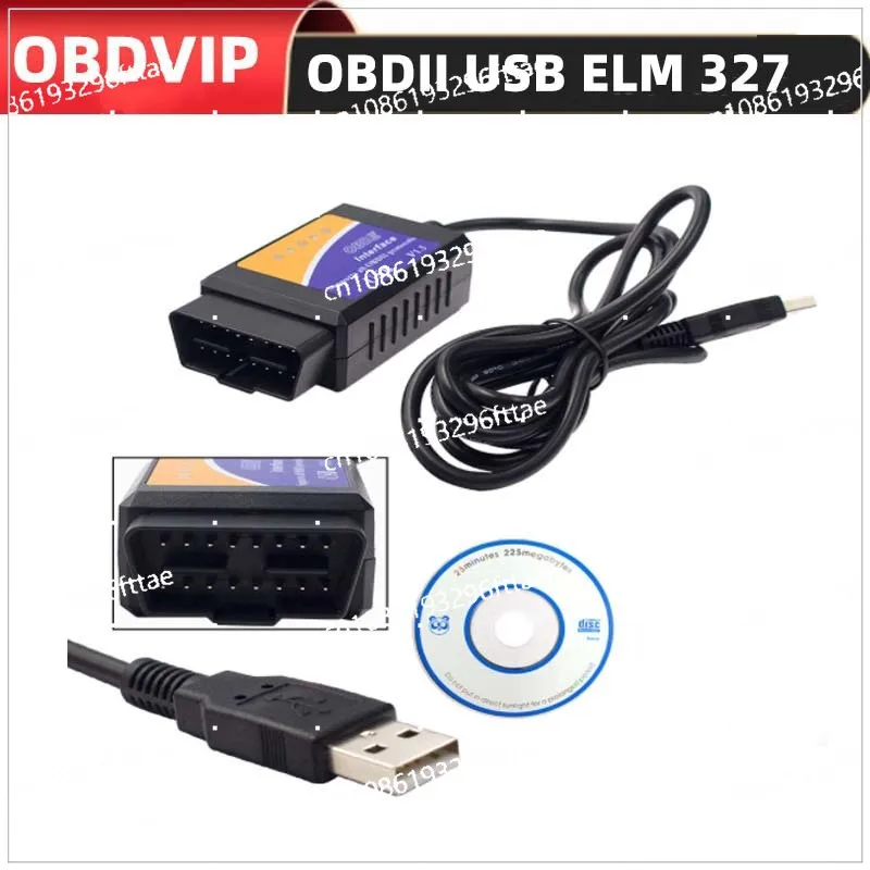 USB ELM 327 V1.5 Automotive Computer Detector OBD2 Automotive Diagnostic Detection Cable