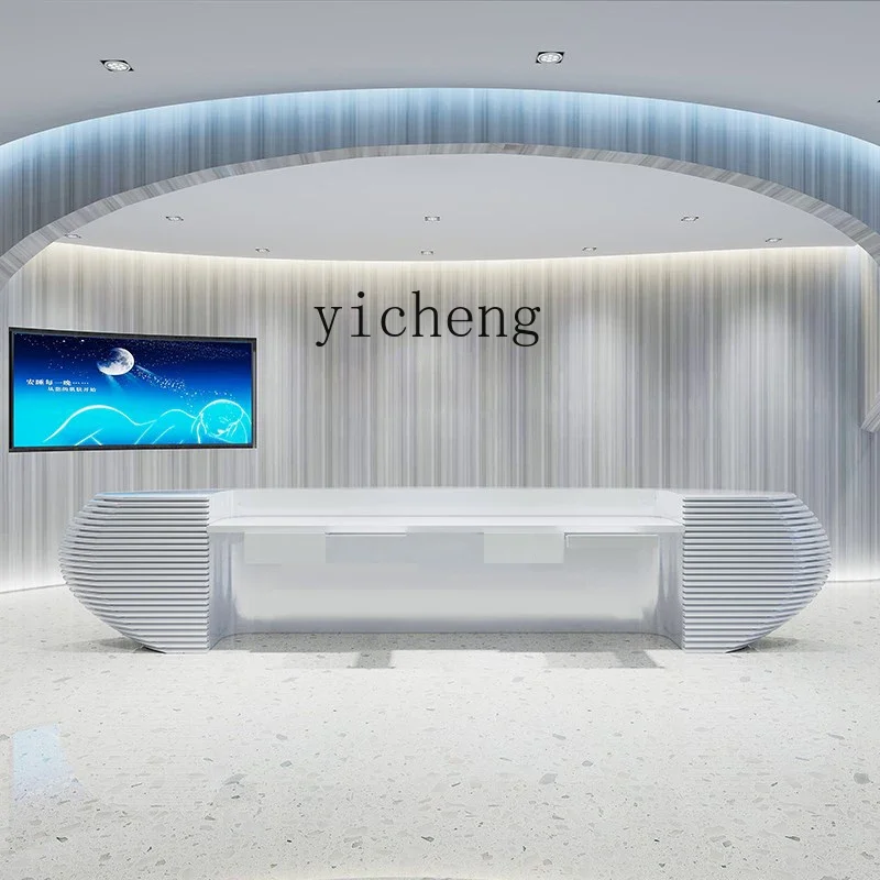 

ZK Reception Desk Fashion Atmosphere Desk Hotel Beauty Salon Bar checkout page home decoration accessories