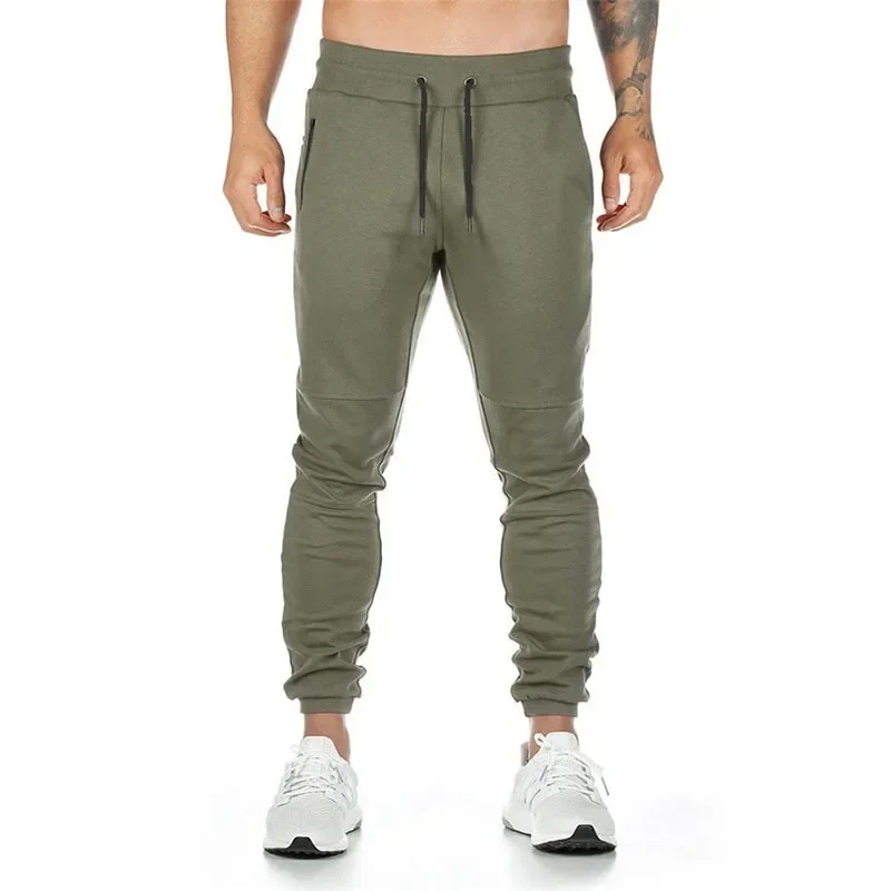 MRMT 2026 Brand  Men's Trousers Thin Fitness Training Pants Men's Cotton And Polyester Elastic Closed Feet Pants Slim Pants.