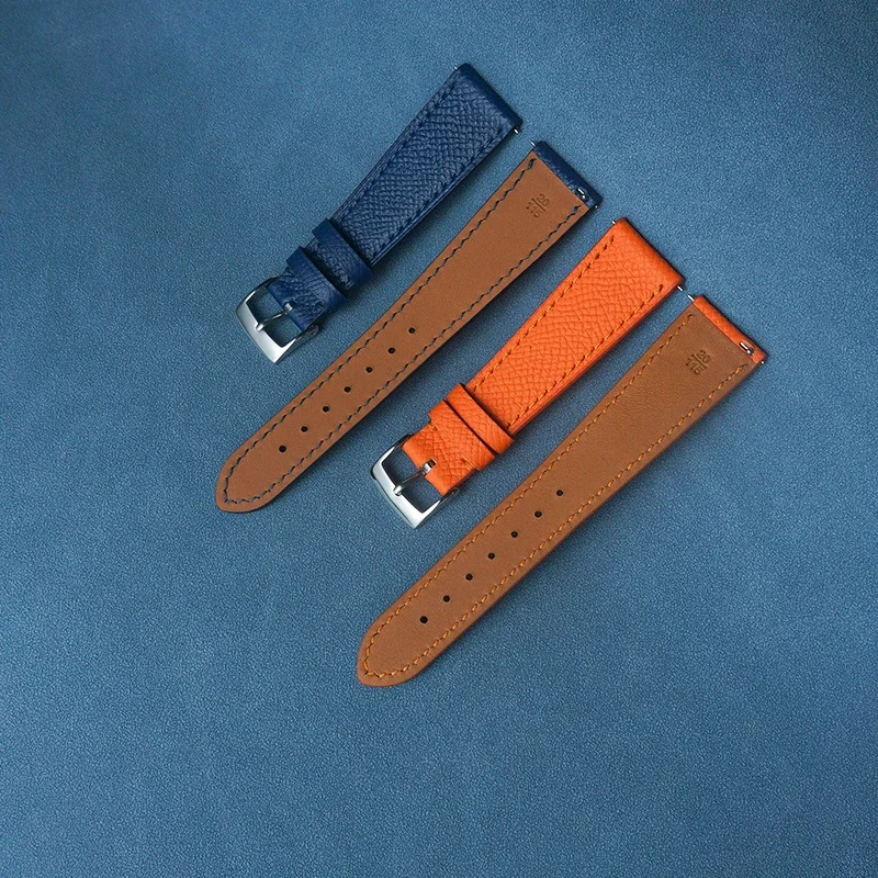 يدويا الجلود حزام ساعة اليد 20 مللي متر 22 مللي متر الإفراج السريع العالمي خمر رئيس طبقة جلد البقر حزام الساعات اكسسوارات دبوس مشبك