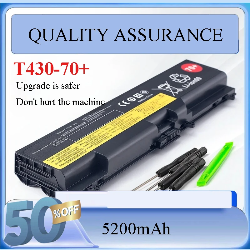 5200mAh 57Wh Laptop Battery 70+ For Lenovo ThinkPad T430 T410 T410i T420 T420i T510i T520i 45N1005 45N1004 45N1001