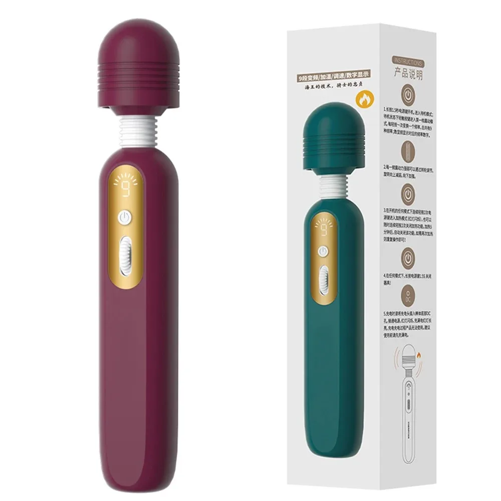 Digital Display Female Masturbation Roller AV Stick Vibrator Speed Regulation Clitoris Stimulator Sex Tool for Adults