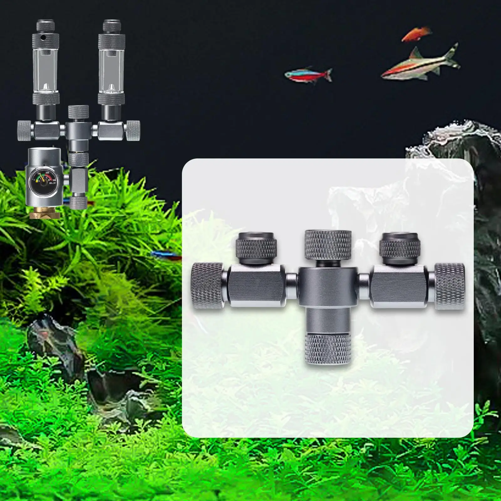 

CO2 Splitter CO2 Distributor Aquatic Plant Tank Equipment Accessories 1 to 2