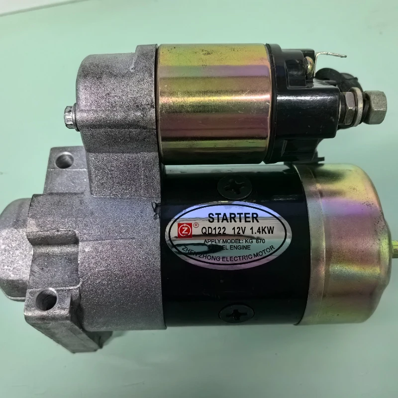 Twin cylinder gasoline generator KG690 starter motor STARTER QD122 12V 1.4KW KIPOR