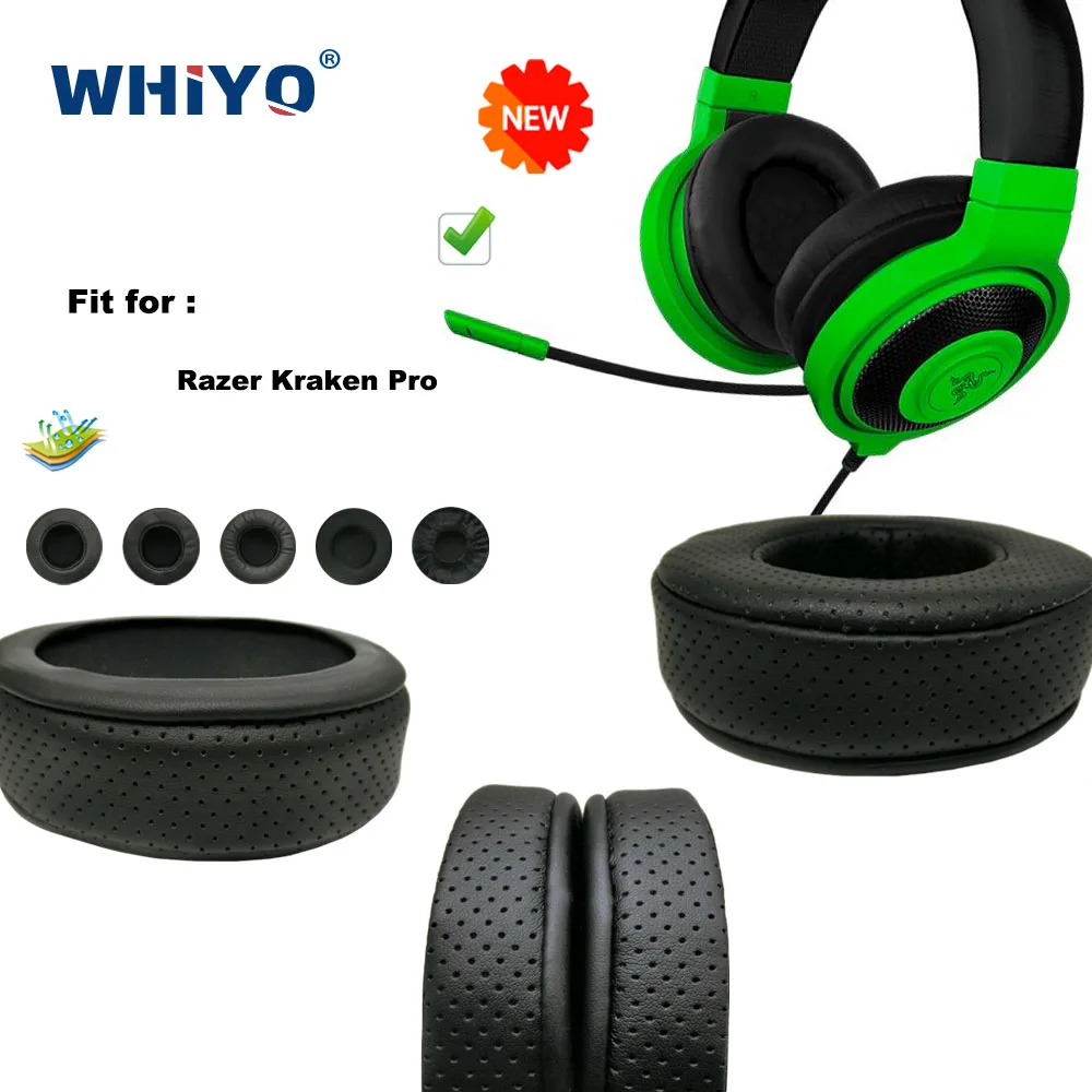 เปลี่ยนแผ่นรองหูฟังสําหรับ Razer Kraken Pro ชุดหูฟังอะไหล่เบาะหนังกํามะหยี่ Earmuff ชุดหูฟังปก