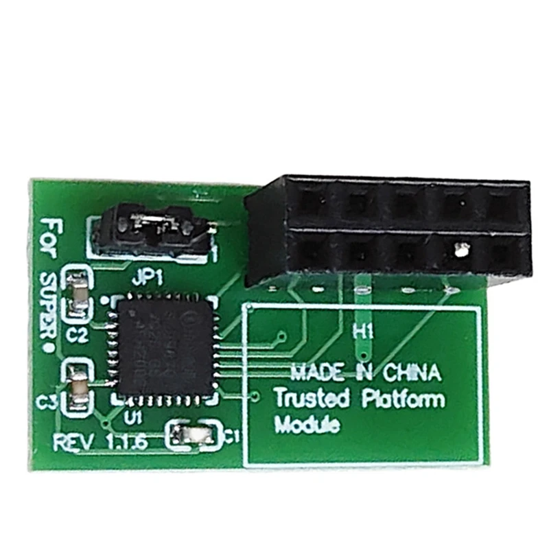 Imagem -04 - Módulo Verde Plataforma Confiável para Supermicro 10 Pin Spi Tpm 2.0 Aom-tpm-9670h pc