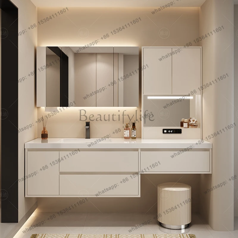 Display Modern Bathroom Cabinet Partitions Trendy Decorations Sink Cupboard Space Saver