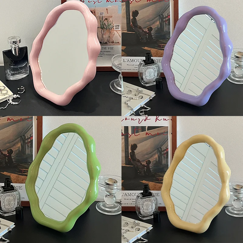 كريم نمط مرآة لوضع مساحيق التجميل سلسلة غير النظامية الديكور سحابة مرآة لوضع مساحيق التجميل سطح المكتب سطح المكتب مرآة ماكياج المنزل #1