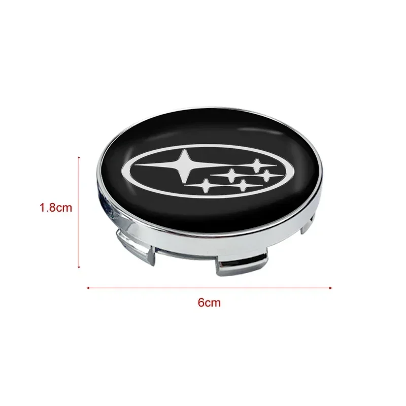 4pcs 60mm Car Wheel Center Hub Cap Logo Sticker Rim Cover Emblem Decal For Subaru Forester SG5 SH SJ Impreza Legacy Outback WRX