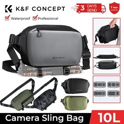 K&F Concept Alpha Camera Sling Bag 10L Shoulder Pouch For Canon Nikon Sony Leica Cameras DJI Mavic Drones Outdoor Travel Carry