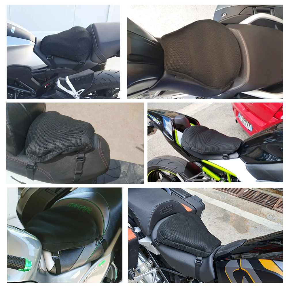 KEMiMOTO-cojín de asiento con almohadilla de aire para Honda CB500X PCX MSX 125 Shadow CB1000R, GSR600 750, KLR 650, funda para asiento de motocicleta