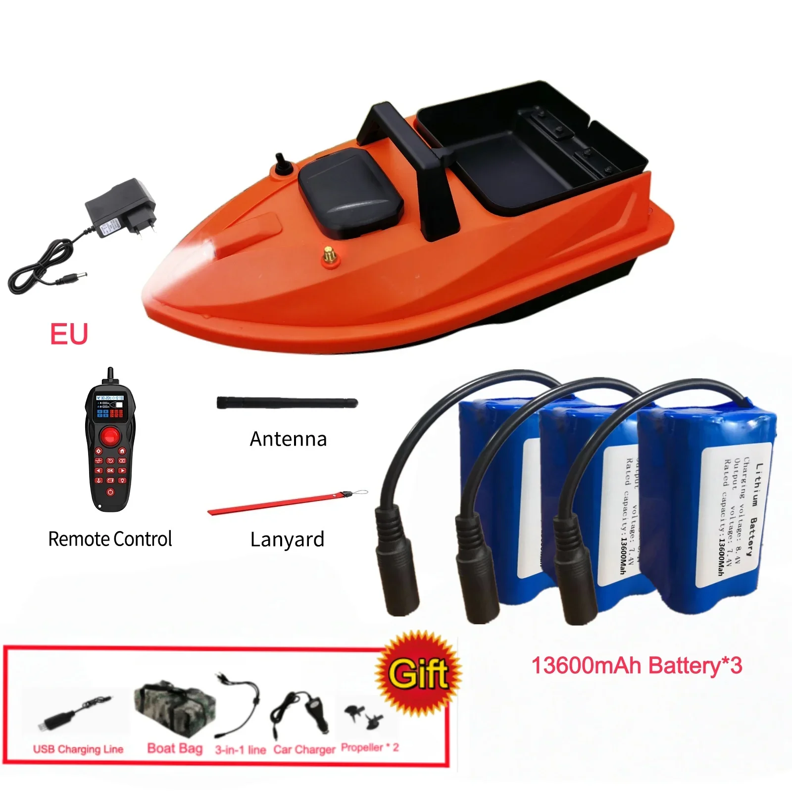 500M Distance 1.5KG Loading GPS Fishing Bait Boat Electronic Anchored Cruise Control RC Nest Bait Boat Outdoor Sports Fishing To - view 5