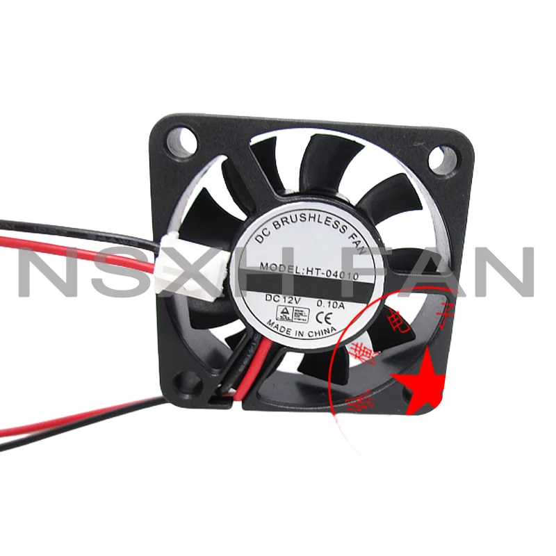 HT-04010 12V 0.10A 40x40x10mm 2-Wire Server Cooling Fan