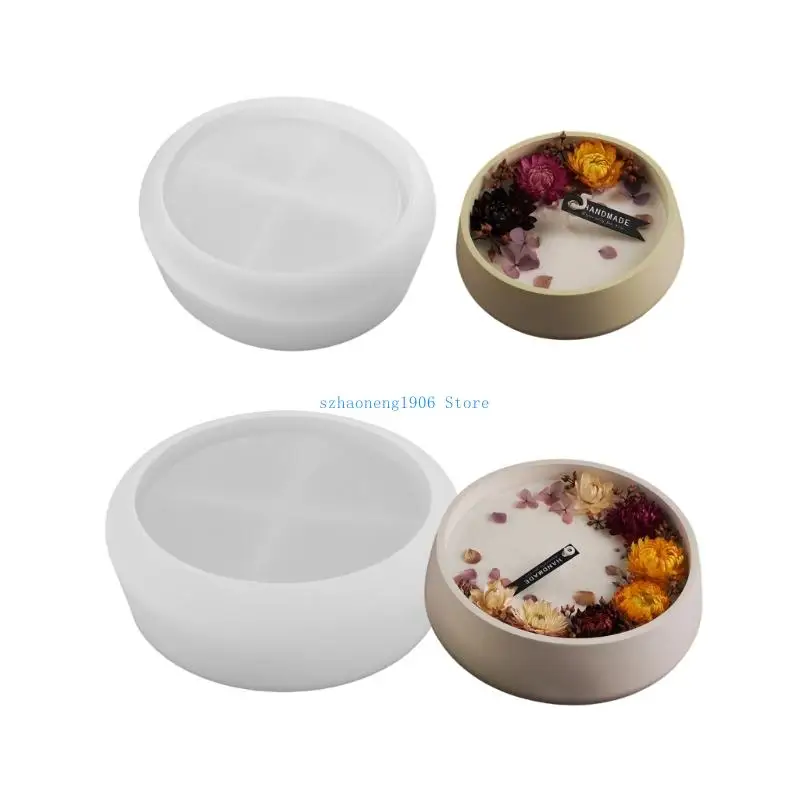 

85LF Creative Round Resin Castes Sturdy Silicone Mould Stylish Dishes Tray Mould Accessory for Customes Craft Projects