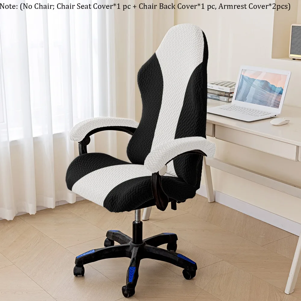 Stretchy Gaming Chair Covers Thicken with Armrest Protection Chair Cover Set Wear-resistant Anti-slip Seat Protect Cover