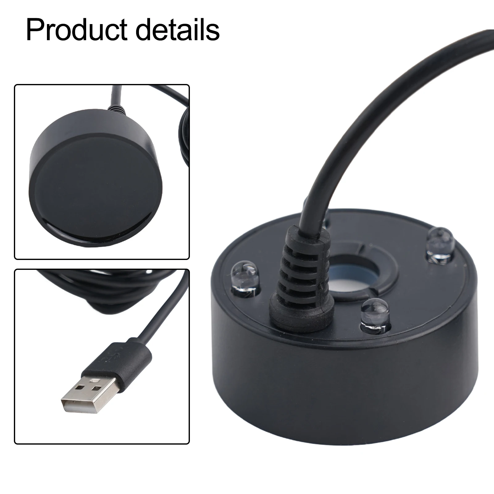 1 PC Mist Maker 5V USB Fogger Nebulizer น้ําพุ Fish TANK Pond Atomizer หัวกันน้ํา 1.4 M สาย 4 ไฟ LED สีสันสดใส