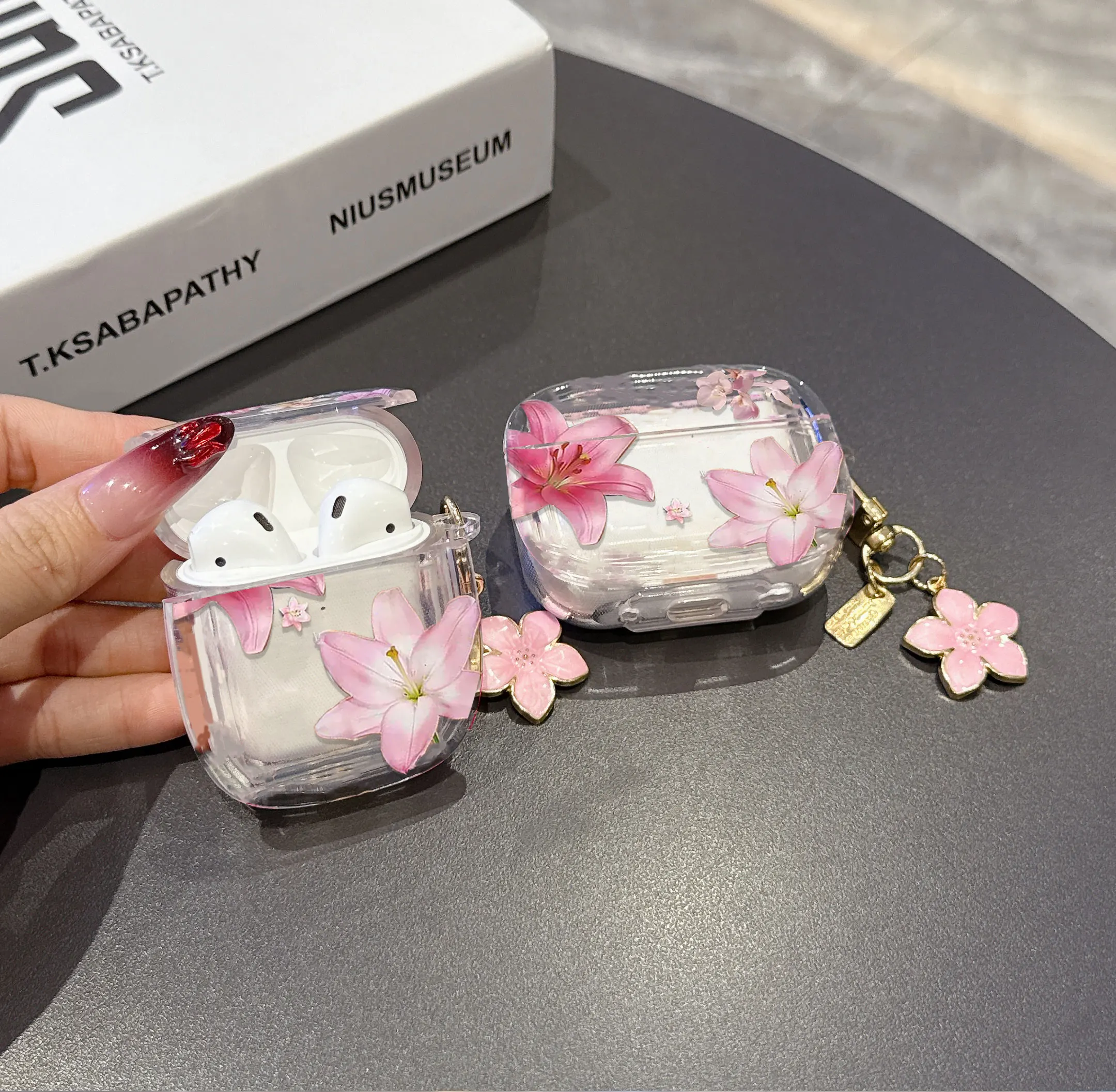 Spring Fresh Blue Flower INS Soft Case for Apple AirPods 4 Protection Cover for AirPods Pro 2 3nd Generation Earphone Cases