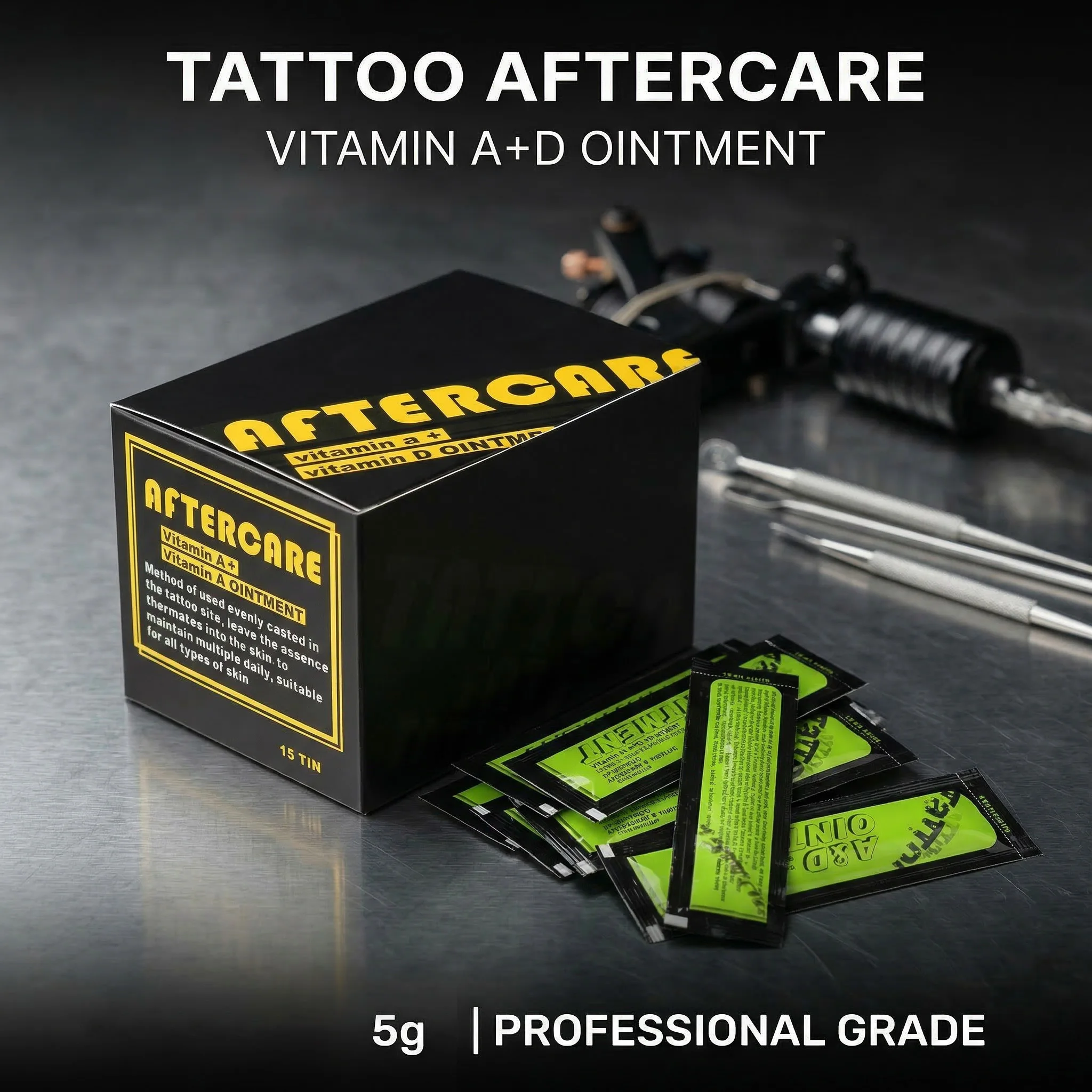DM 10/30/50/100Pcs Tattoo Aftercare Cream Vitamin A&D Ointment Tattoo Anti Enhances & Protection Color Gentle & Non-Irritating