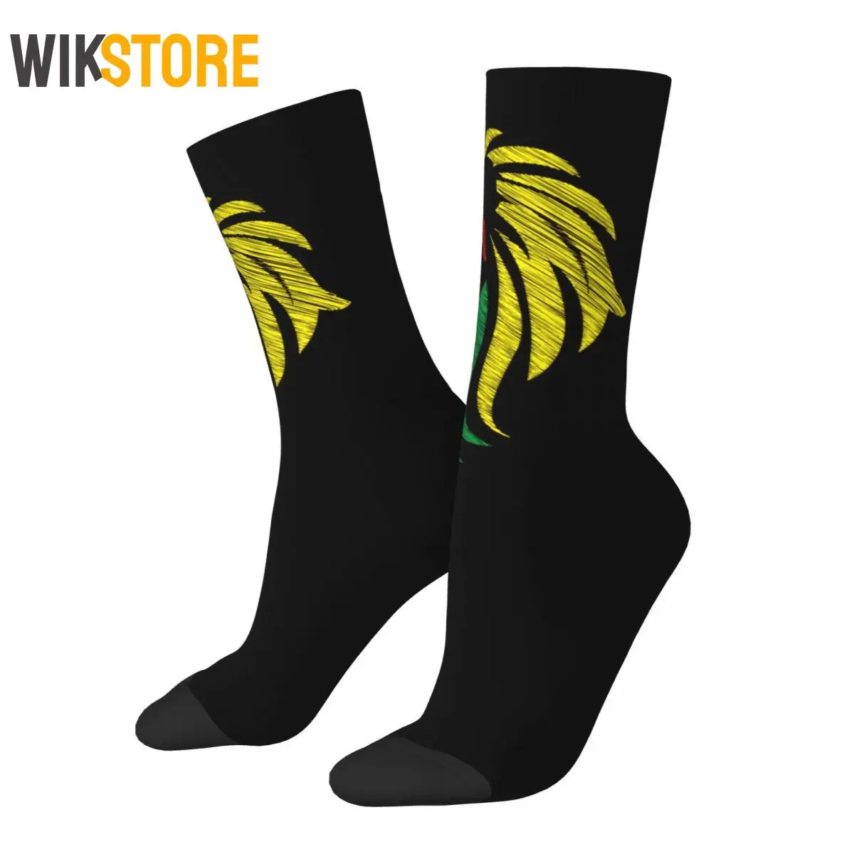 Fashion Male Men Socks Rasta Lion Of Judah Art Dreadlock Rastafari Women Socks Spring Summer Autumn Winter Breathable Cute Sock