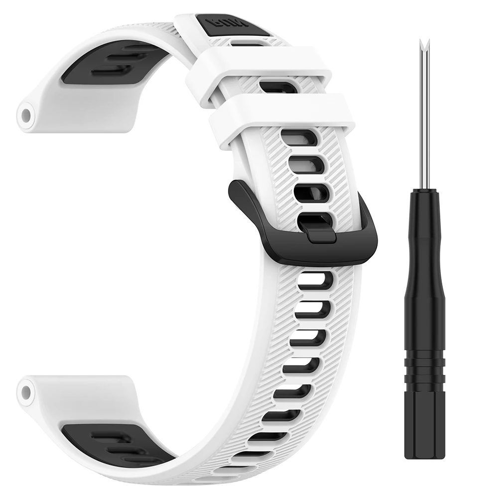 Sport Two-Tone Silicone Strap For Garmin Forerunner 965 955 Replacement Watchband For Forerunner 970 945 935 745