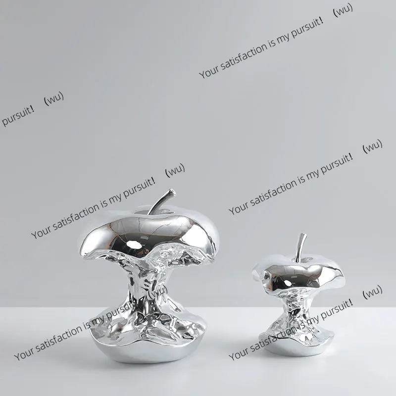 

Creative electroplating chewed apple resin handicrafts, table ornaments for home and living room decoration Sophistication