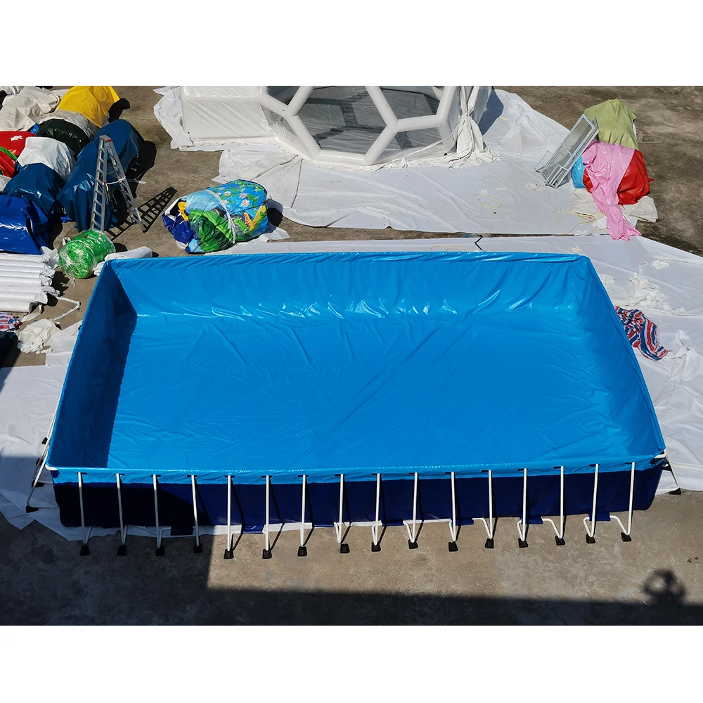 Piscina de PVC com Design Moderno para Adultos e Crianças, Grande Escorregador Interno e Externo, Piscina Infantil com Playground