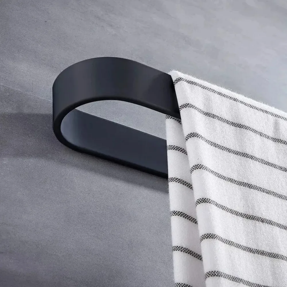 Towel Bar for Bathroom No Drilling Stainless Steel Sets Toilet Tissue Roll Paper Holder Towel Rack Bathroom Accessories Black