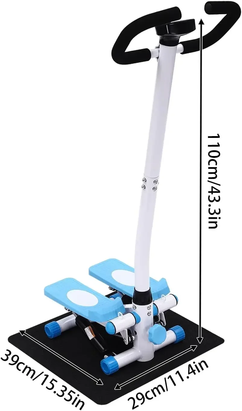 مدرب متقاطع مع شاشة LCD، ستيبر سلم مع مقود، سلالم للياقة البدنية قابلة للتعديل للساقين والأساسية والأرداف #3