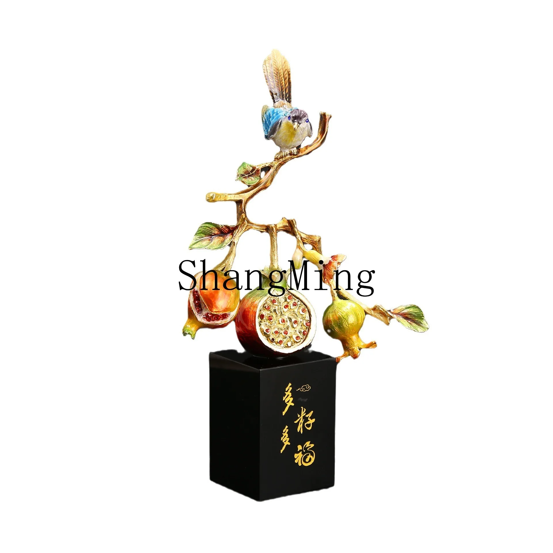 ZYY exquisite high-end enamel color handicrafts multi-seed Duofu ornament home TV cabinet wine cabinet decoration