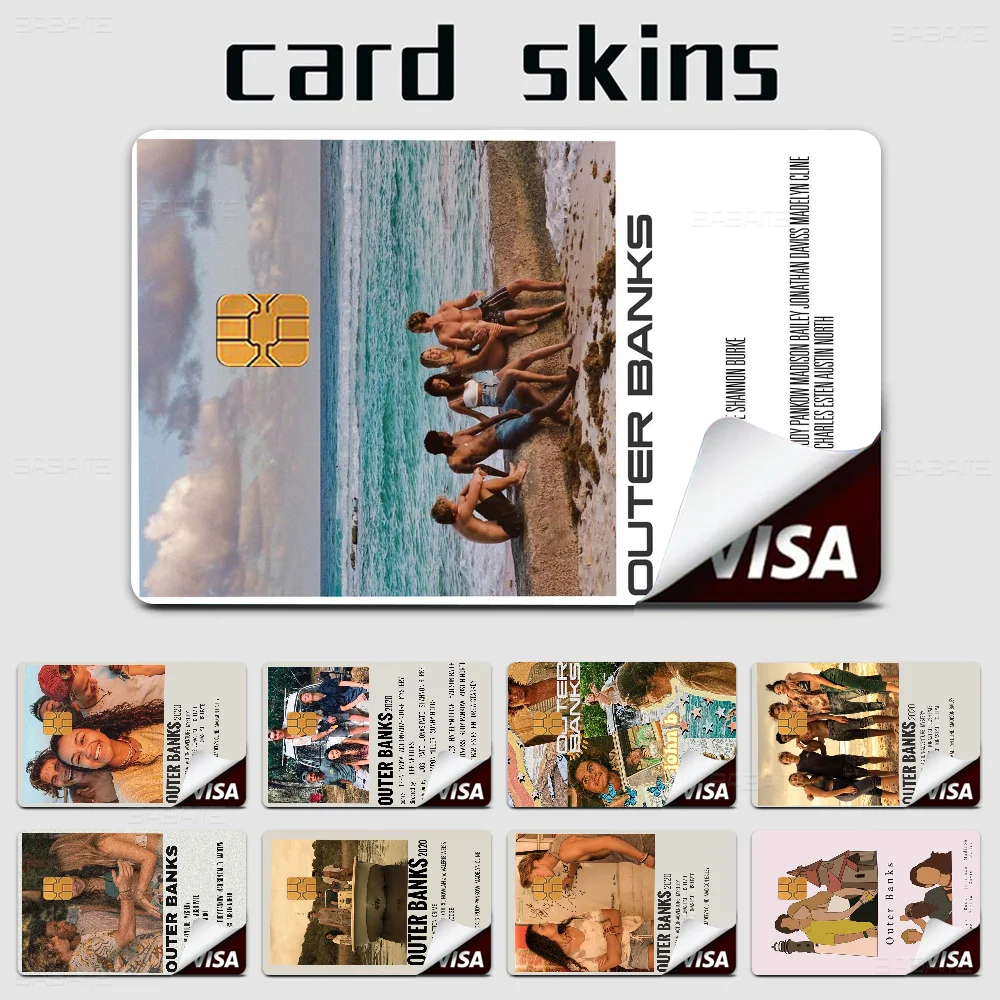 2020 Adventure TV Series Outer Banks Different Styles Poker Sticker Film Tape Skin For Credit Card Debit Card Big Chip