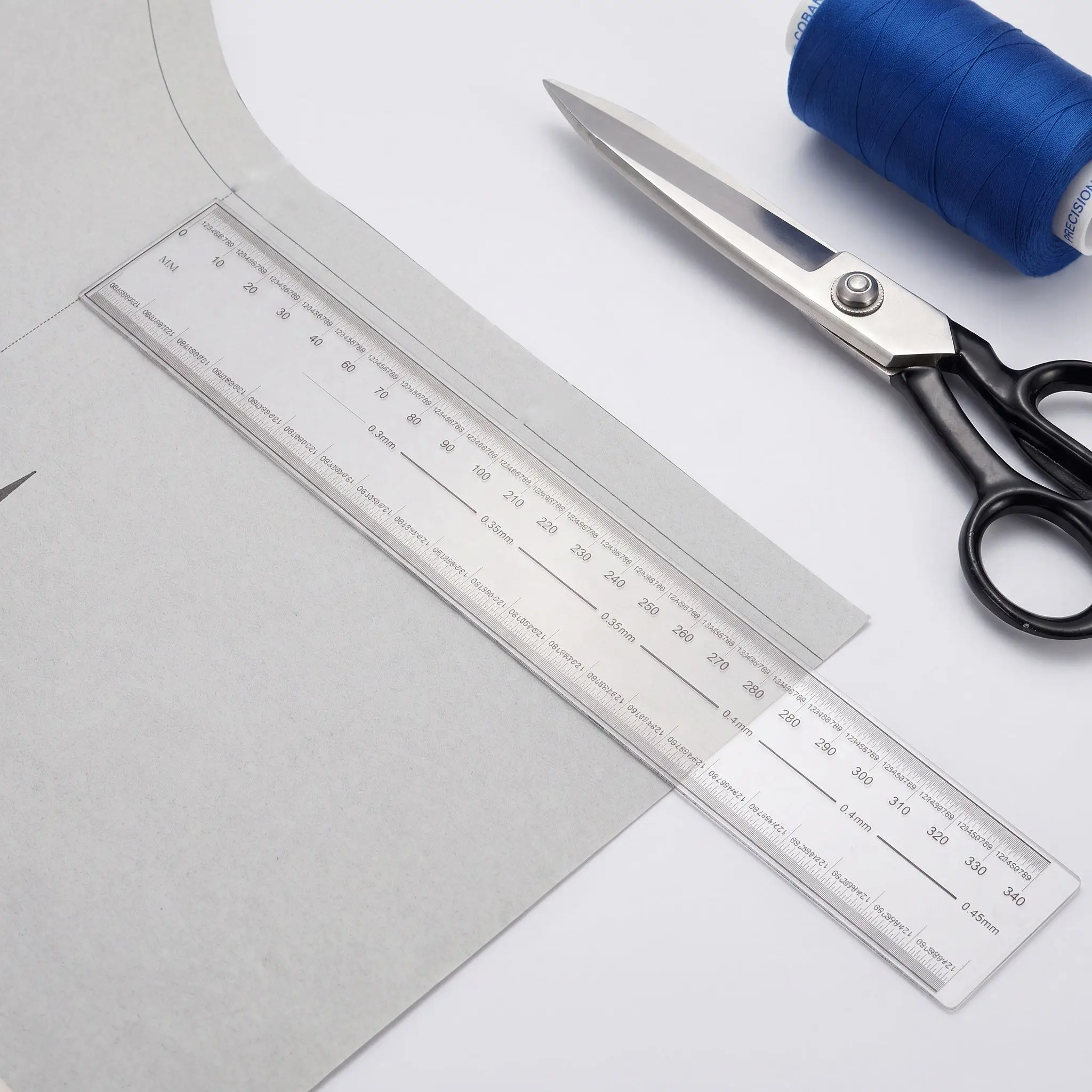 Soft Waterproof Transparent Folding Ruler 50Cm Clear Plastic Flexible Calibration Measuring Scale Industrial Workshop School