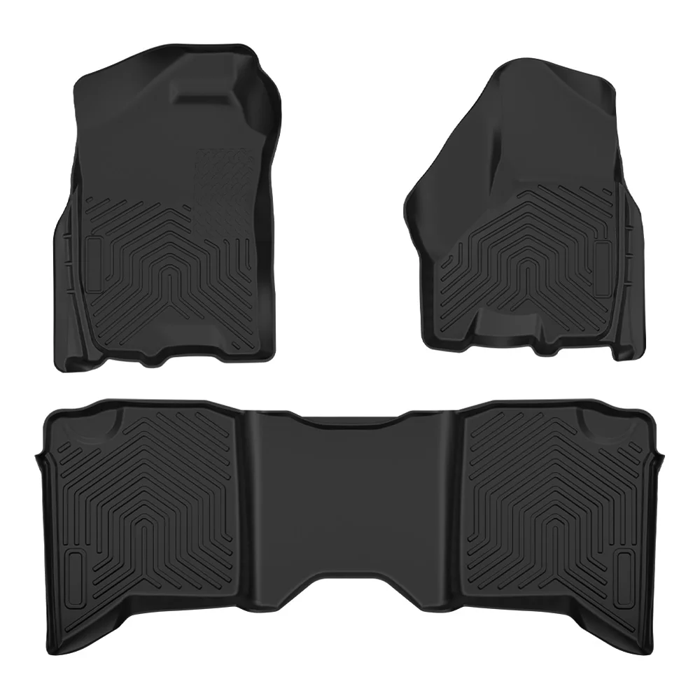 

Коврики подходят для Dodge Ram 2009-2018 Truck Crew Cab/Not Fit Quad Cab TPE Всепогодная защита с полной защитой, 3 предмета, черный