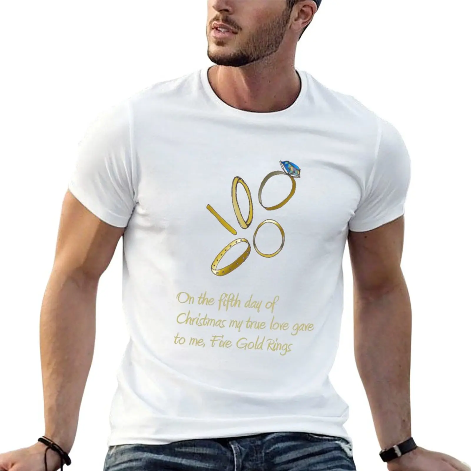 Five Gold Rings T-Shirt Lightweight Casual Summer T-Shirt