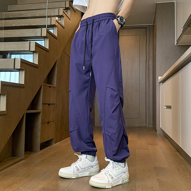 Pantalon décontracté à séchage rapide, Leggings plissés, Plusieurs couleurs au choix, Cool, Été, 2024