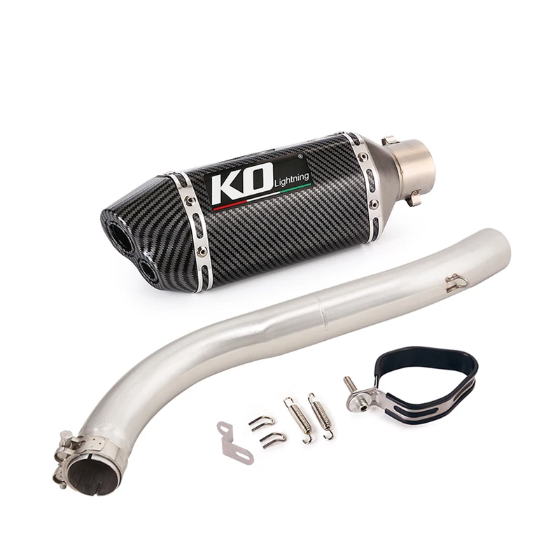 For VOGE DS525X 2023-2025 Motorcycle Exhaust Muffler Mid Link Pipe Stainless Steel Slip On 2024 With DB Killer 3