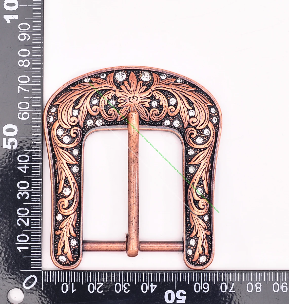 خمر الرجال النحاس الغربية كاوبوي حزام مشبك حجر الراين زهرة محفورة الحارس روديو الجلود الحرفية حزام مشبك 40 مللي متر