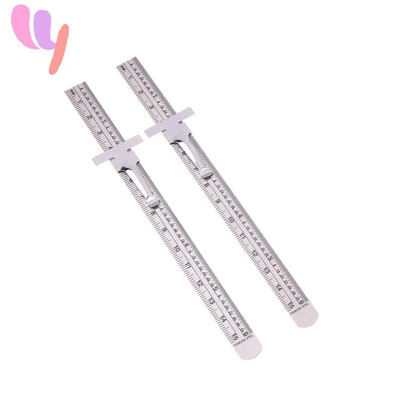 1/2pcs Stainless Steel 6 Inch Precision Rule, Portable Sliding with Precise Inch 1/32
