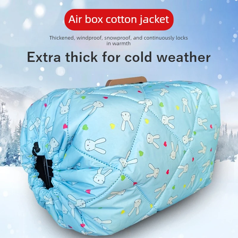 Thickened Insulated Pet Carrier Cover Windproof Quilted Cover Cat Dog Carriers Travel Bag Protector with Drawstring Closure