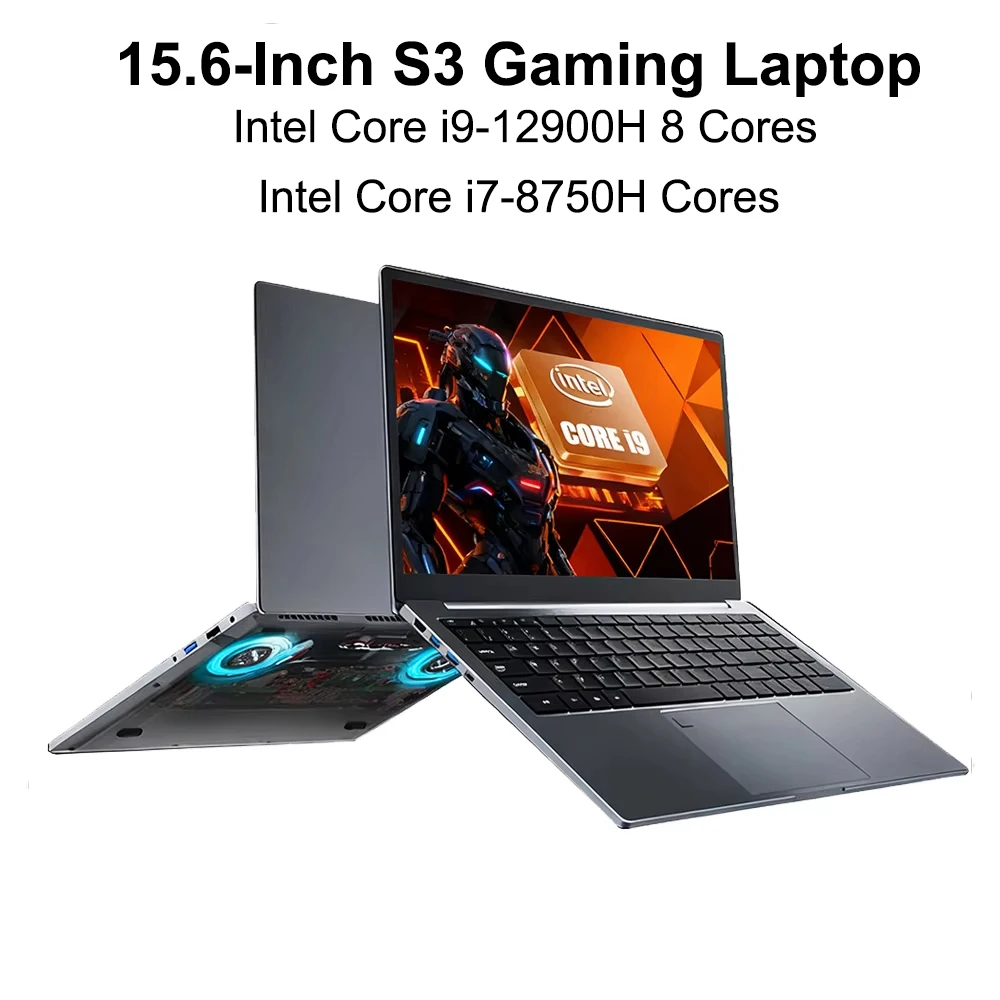 15.6-Inch S3 Gaming Laptop Intel Core i9-12900H/i7-8750H 64GB 2TB M.2 SSD 45W Windows 11 Fingerprint Unlock Ultrabook Notebook