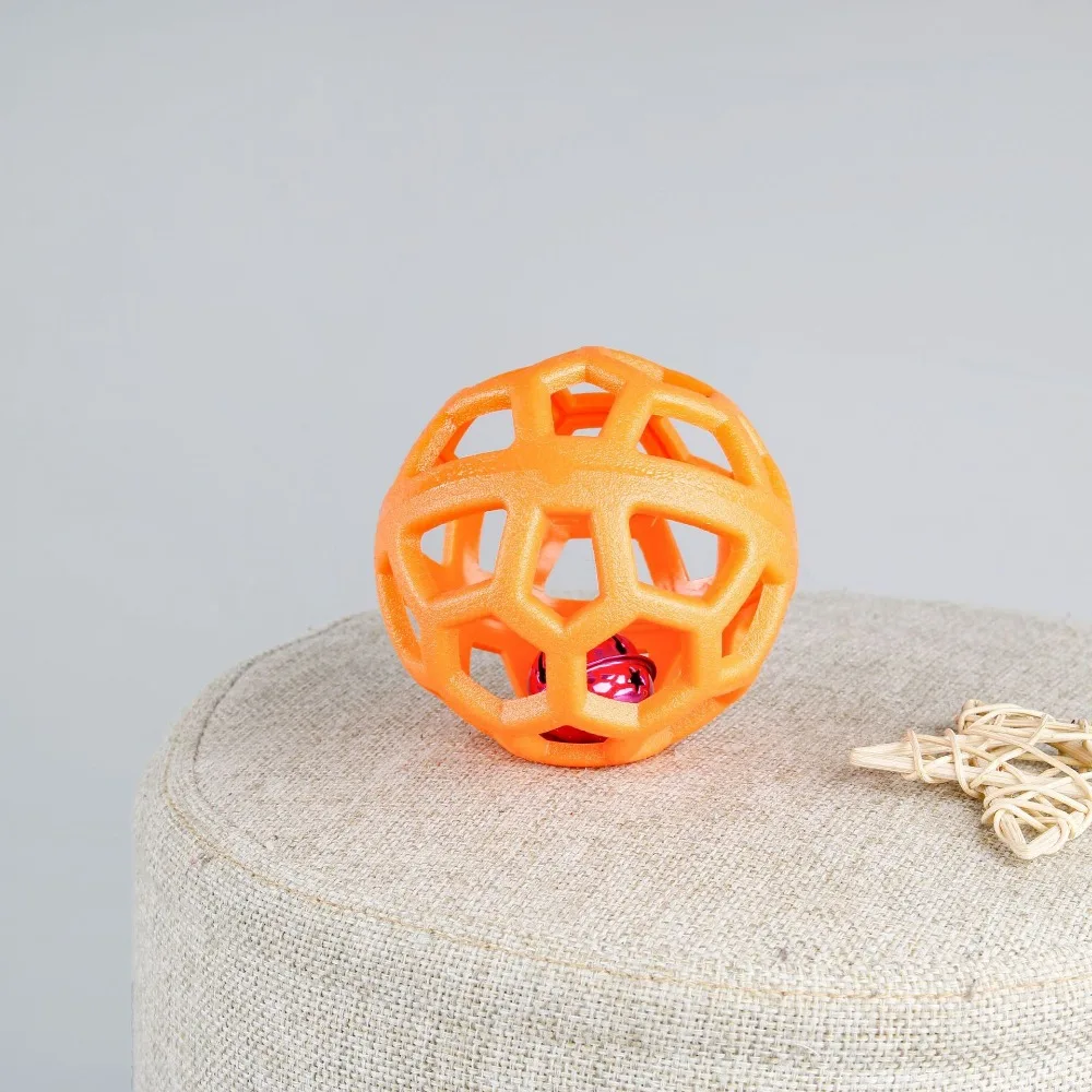 Hundehohles Ballspielzeug, Gummi-Kauspielzeug für Hunde, Reinigung der Zähne, Backenzahn, bissfestes Spielzeug mit Glocke, Welpen-Trainingsspiel – Detail 15