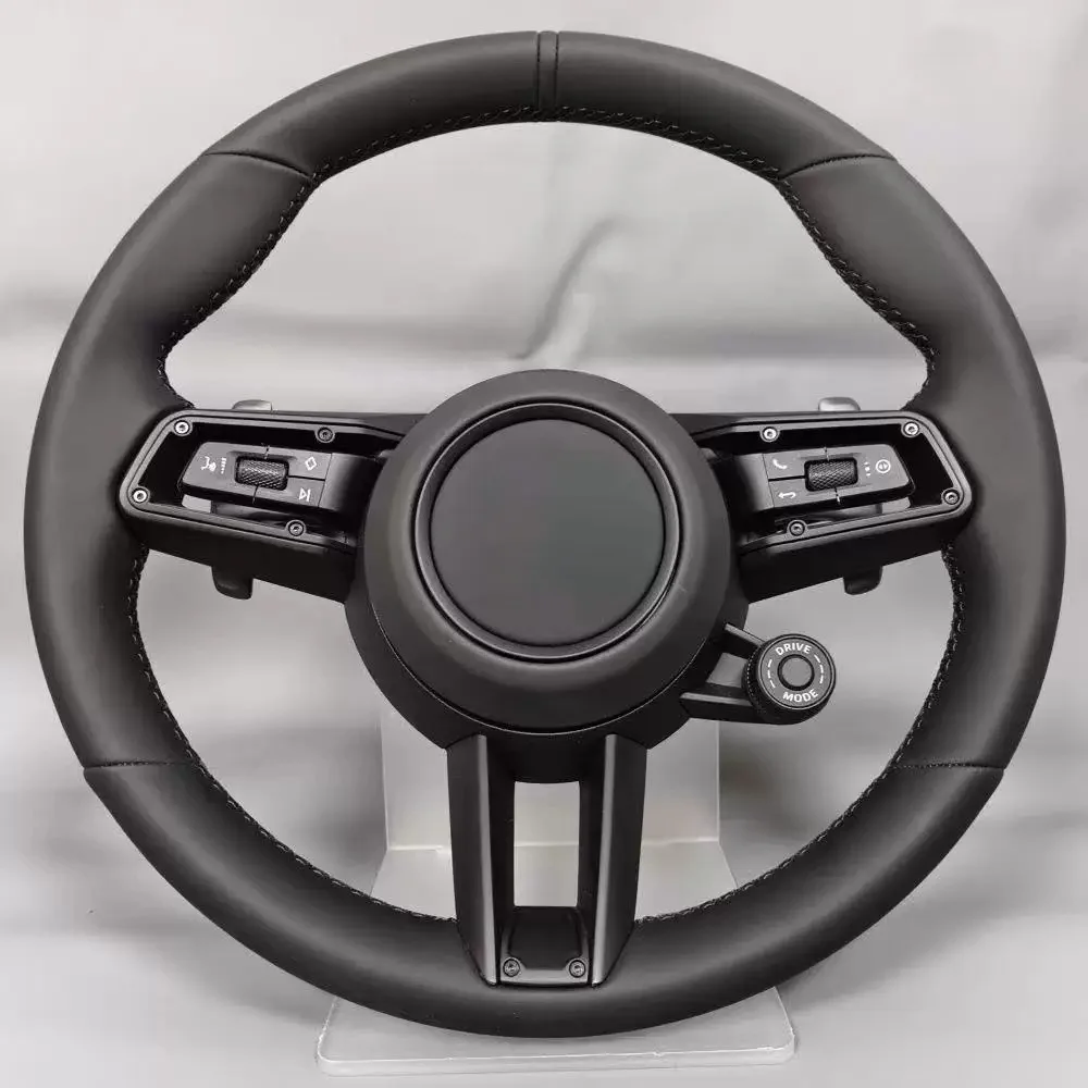 Leather Steering Wheel For Porsche 911 996 Cayenne 958 718 Boxster 918 Cayman Macans Panamera Taycan GT3 RS 970 GT2RS view 5