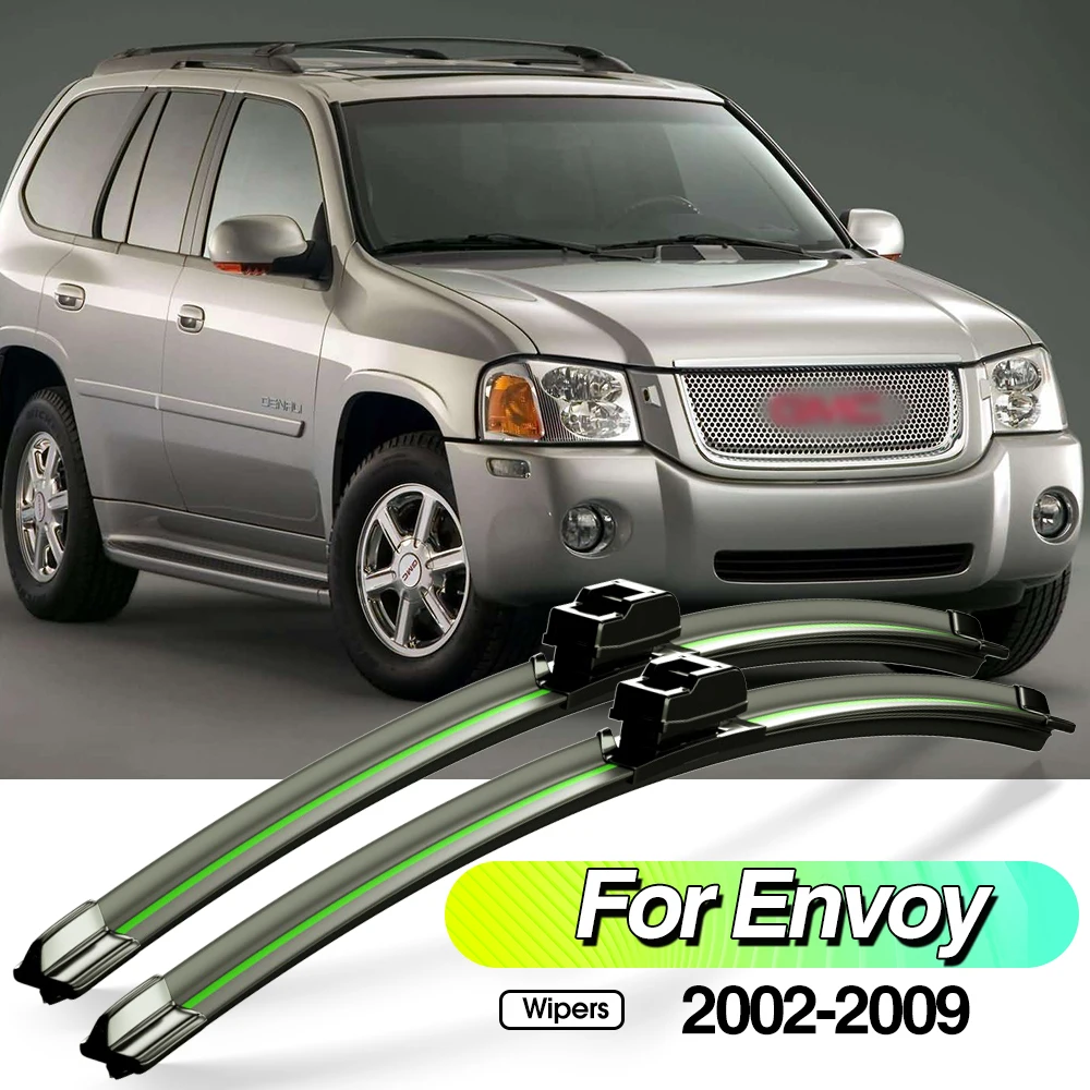 

For GMC Envoy 2002-2009 2pcs Front Windshield Wiper Blades Windscreen Window Accessories 2003 2004 2005 2006 2007 2008