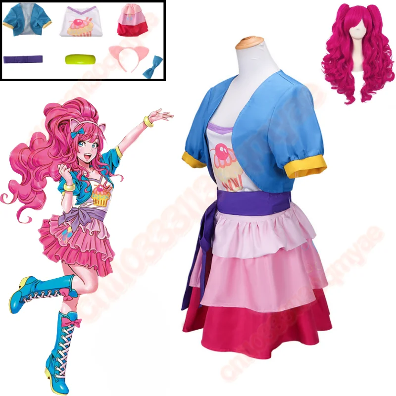

Pinkamena Diane Pie personification Anime Cosplay Costume halloween costumes for women Party Exquisite lovely gifts for children