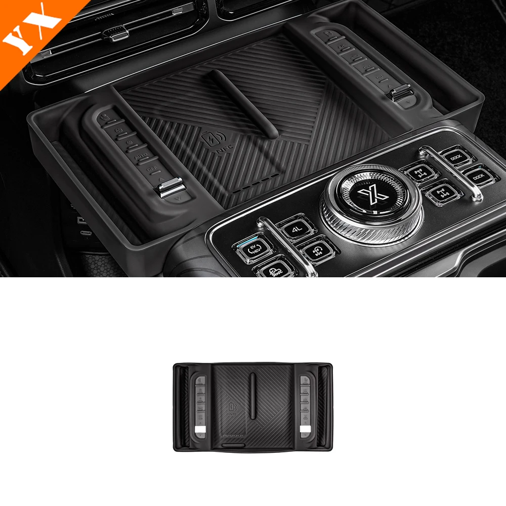 لملحقات Jetour G700 2025 2026 وسادة حماية من السيليكون للشحن اللاسلكي للسيارة ، وسادة صندوق تخزين التحكم المركزي ، حماية ضد الانزلاق #2