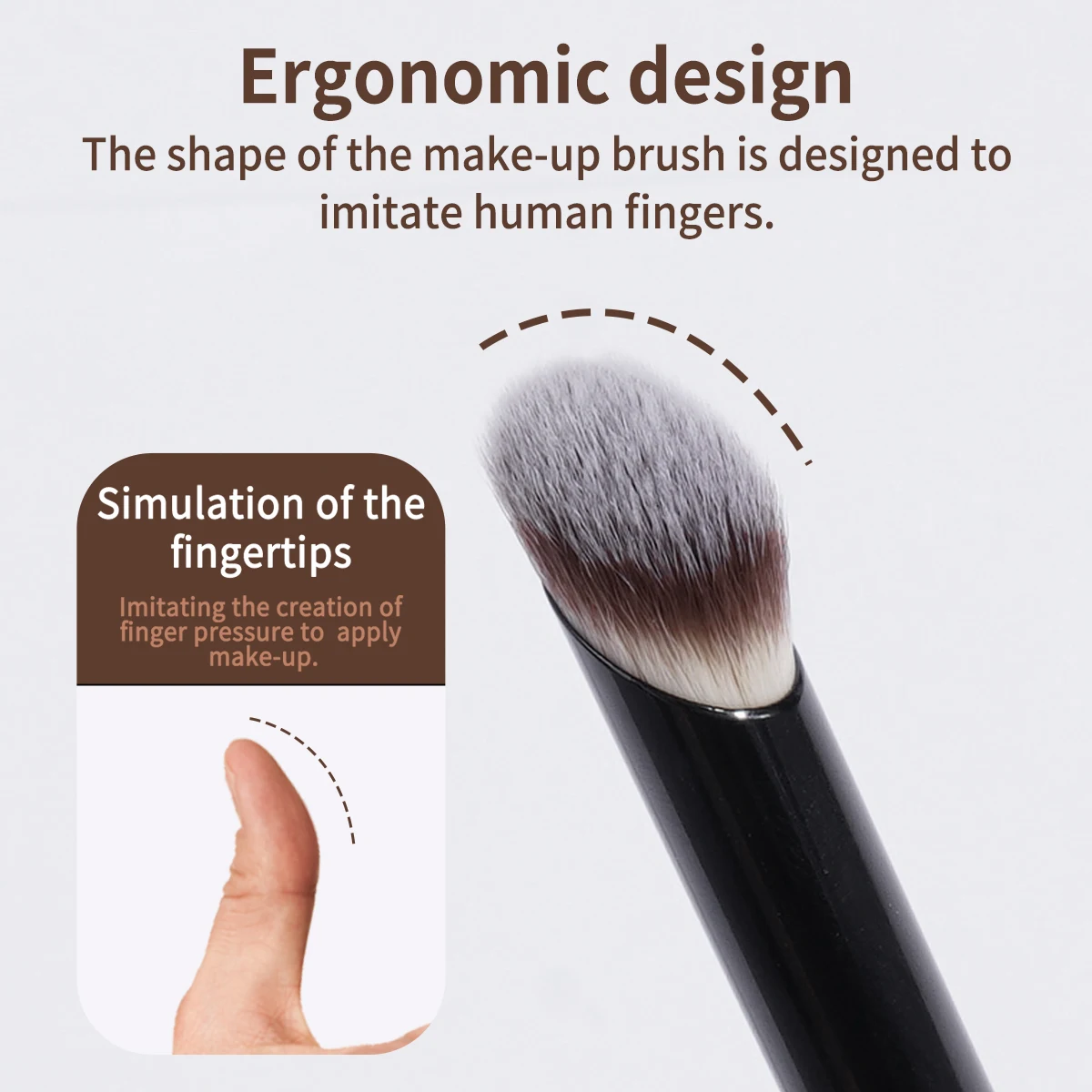 MAANGE Pennelli per trucco 8 pezzi Premium Fondotinta in polvere sintetica Contorno Correttore Ombretto Miscelazione Liner Pennello per trucco Kit Strumento