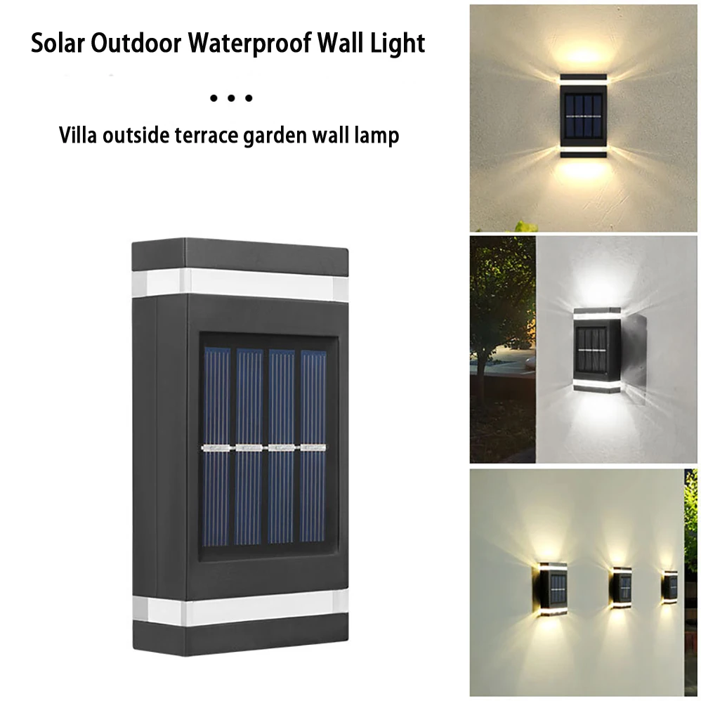 LED Solar Wall Lamp 3PCS Kit AA 1.2V 600mAh Battery IP65 Waterproof Modern Minimalism Lamps For 3 Years Warranties