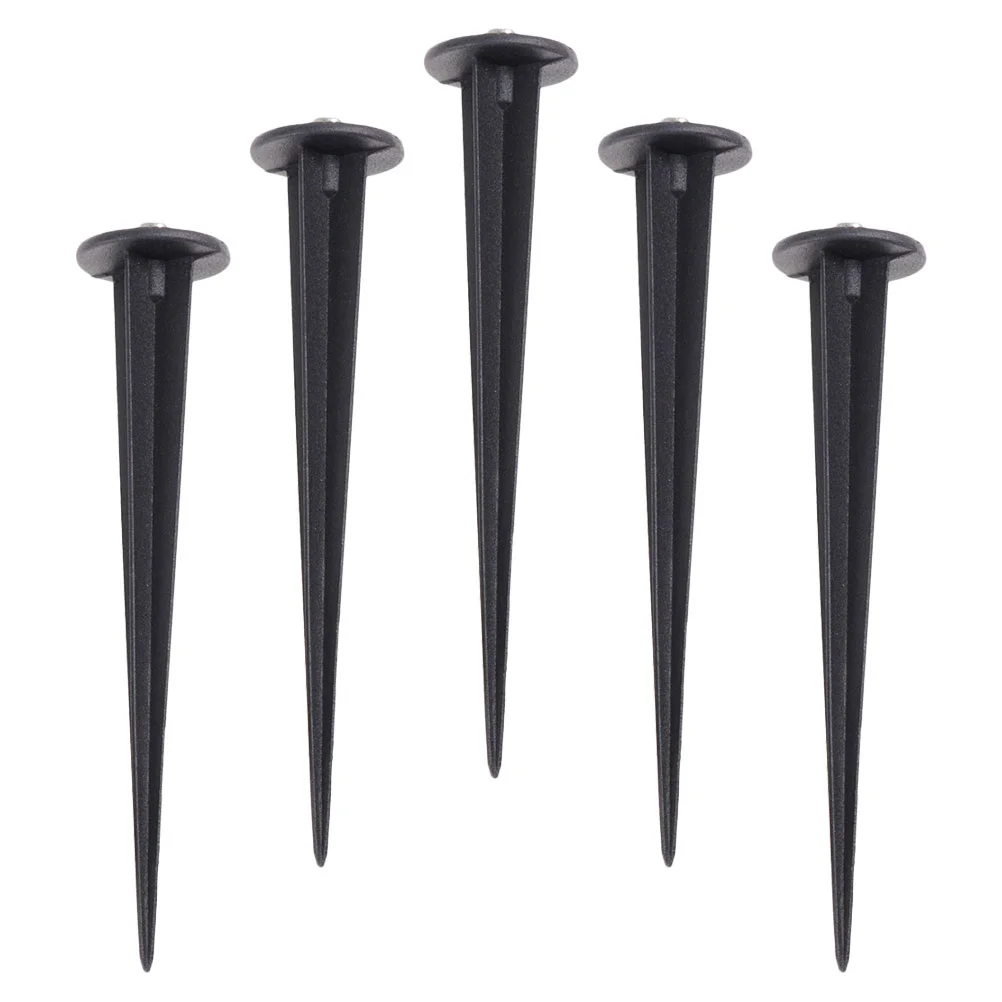 5 Pcs Lawn Lamp Socket Aluminum Ground Spike Plug Spotlight Rust Resistant Stakes for Garden Die Cast Lights Replacement Spikes